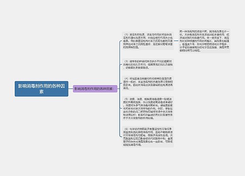 影响消毒剂作用的各种因素