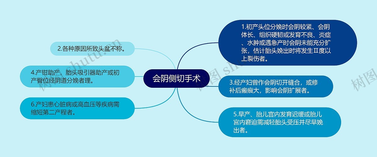 会阴侧切手术思维导图_编号p7537984-TreeMind树图