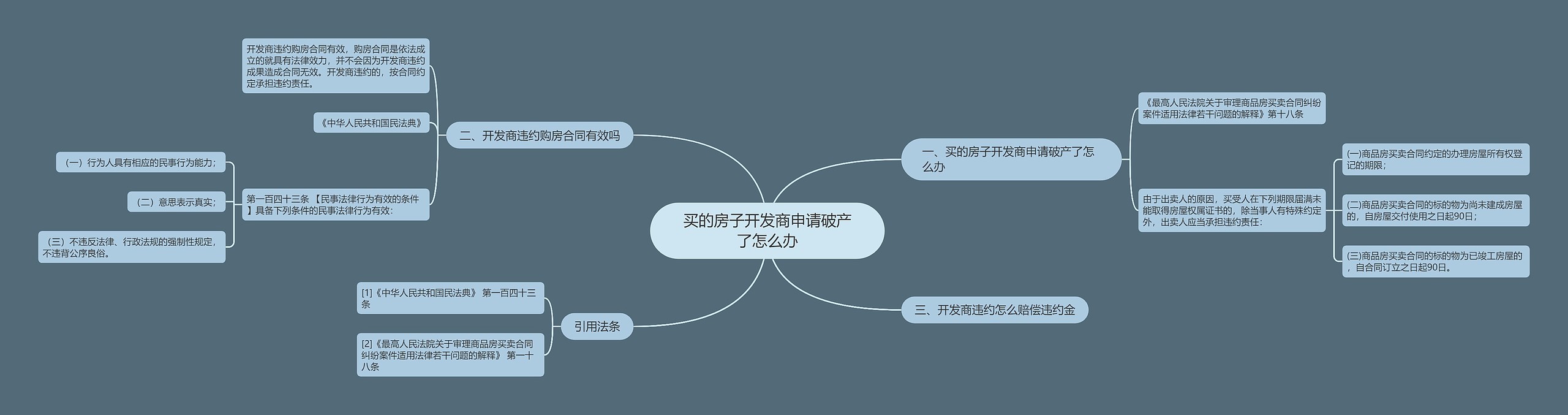 买的房子开发商申请破产了怎么办思维导图