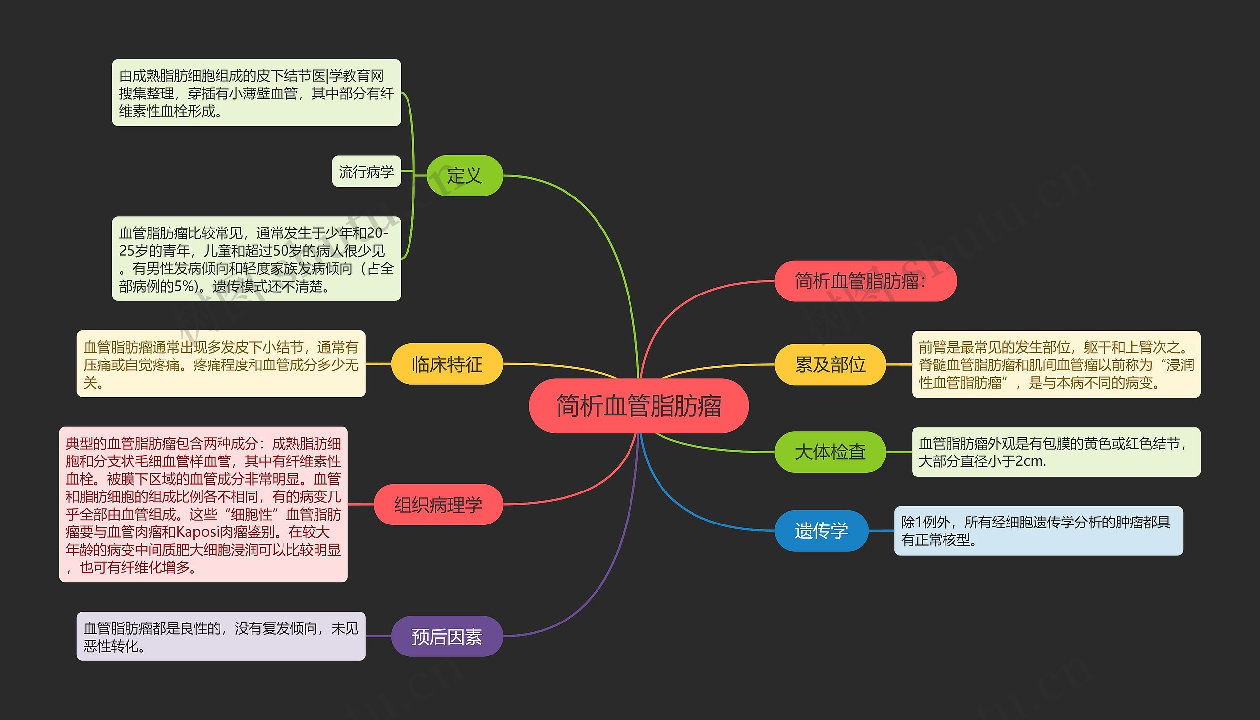 简析血管脂肪瘤思维导图