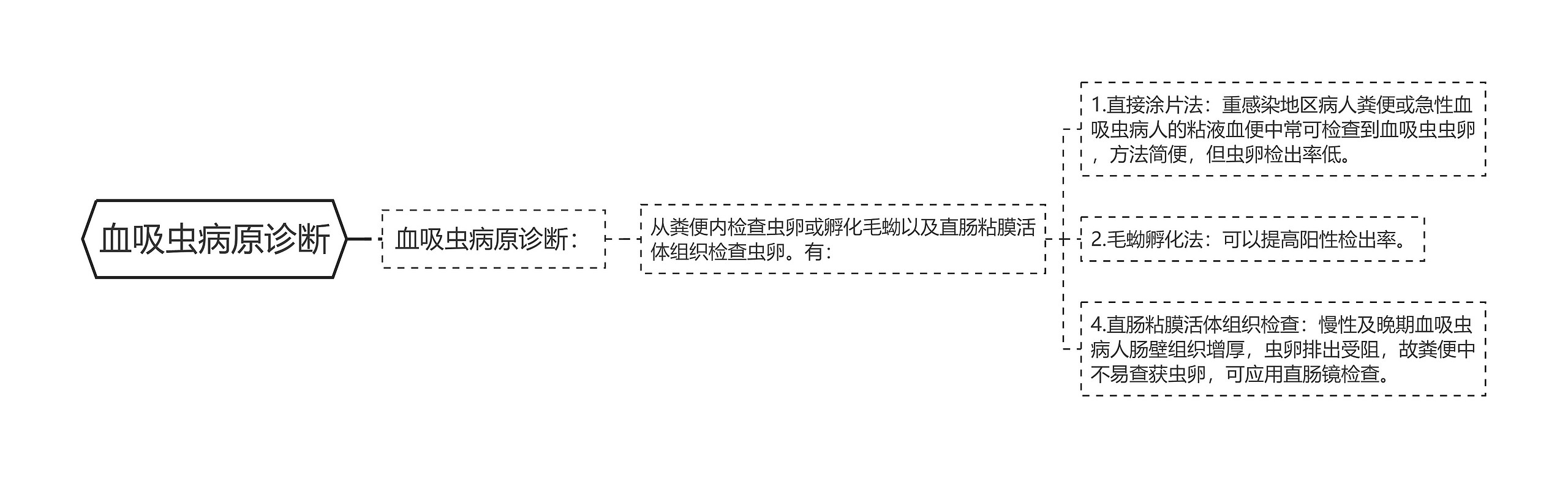 血吸虫病原诊断思维导图