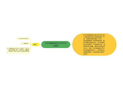 羊水栓塞的病因-妇产科手术辅导