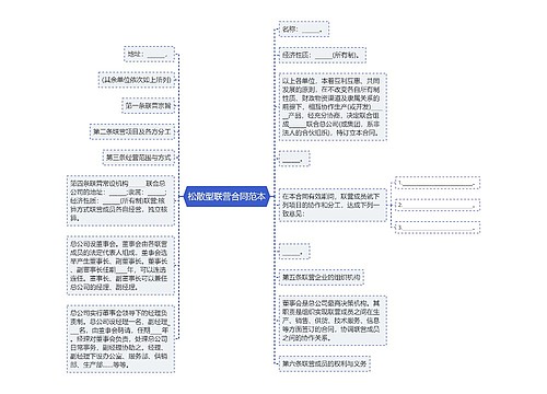 松散型联营合同范本