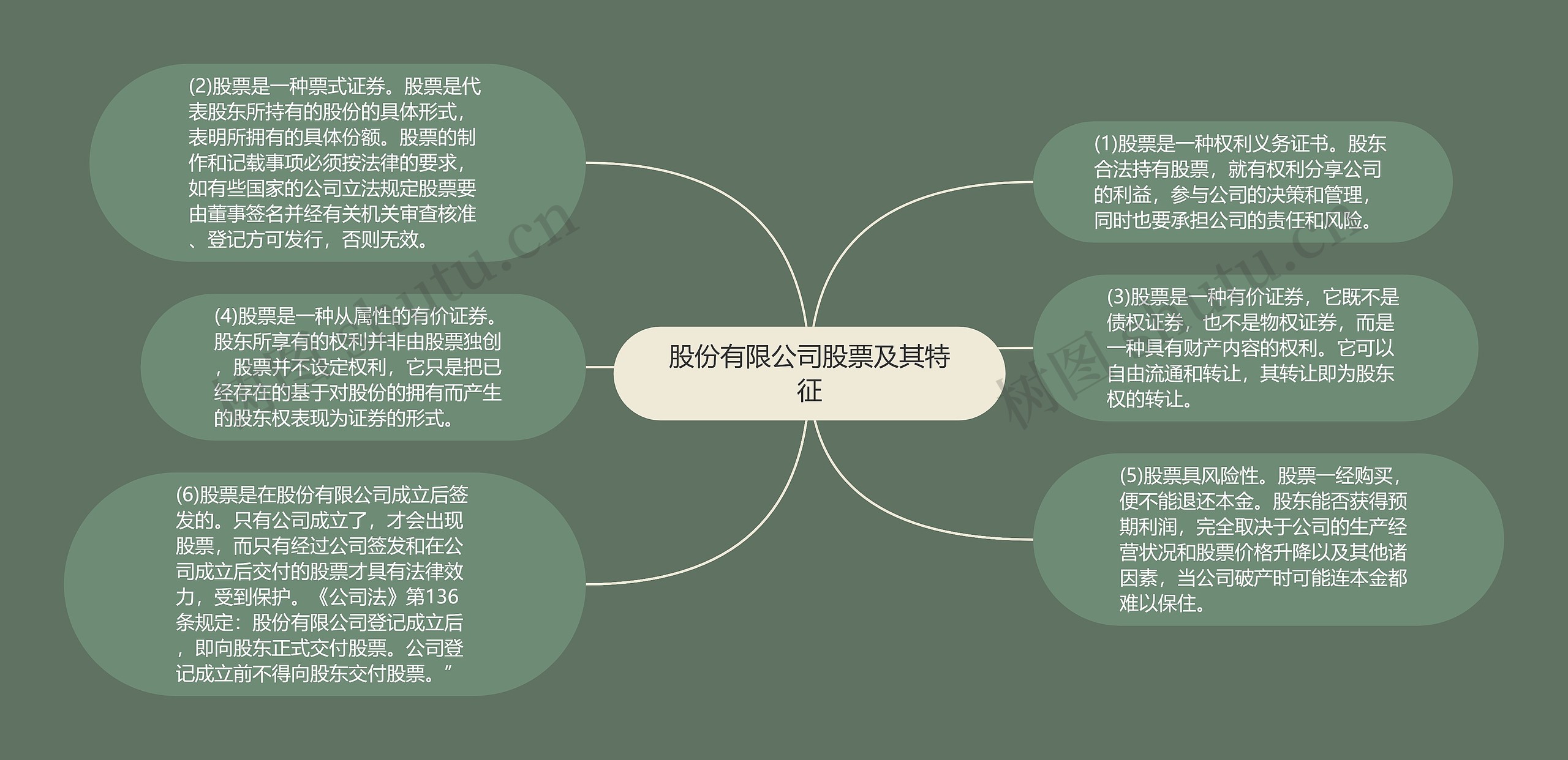 股份有限公司股票及其特征思维导图