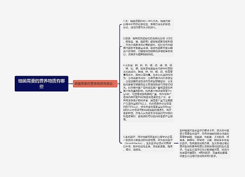 细菌需要的营养物质有哪些