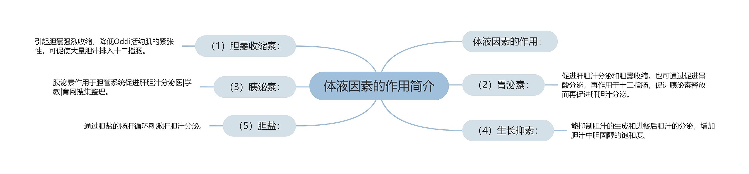 体液因素的作用简介思维导图