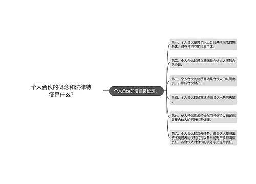 个人合伙的概念和法律特征是什么?