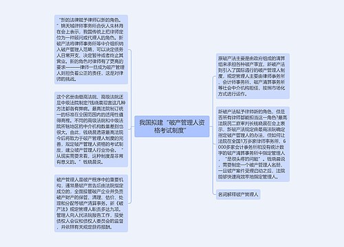 我国拟建“破产管理人资格考试制度”