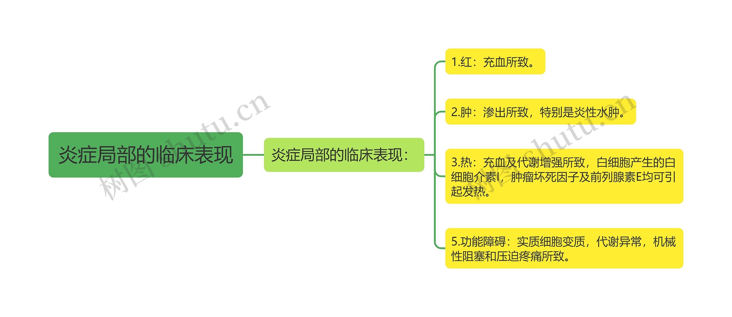 炎症局部的临床表现