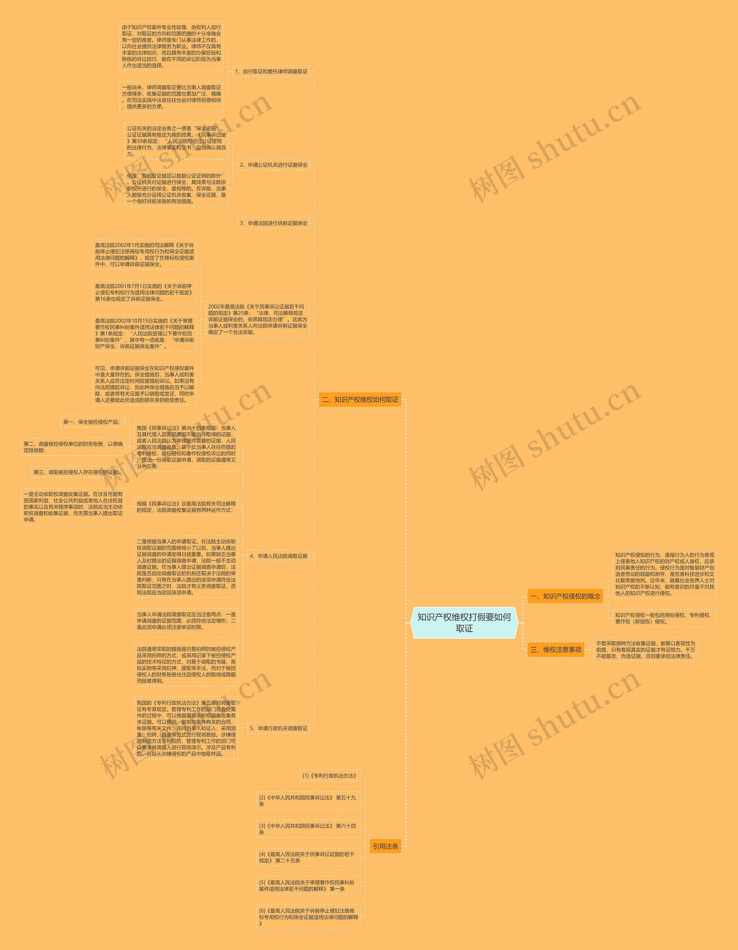 知识产权维权打假要如何取证思维导图