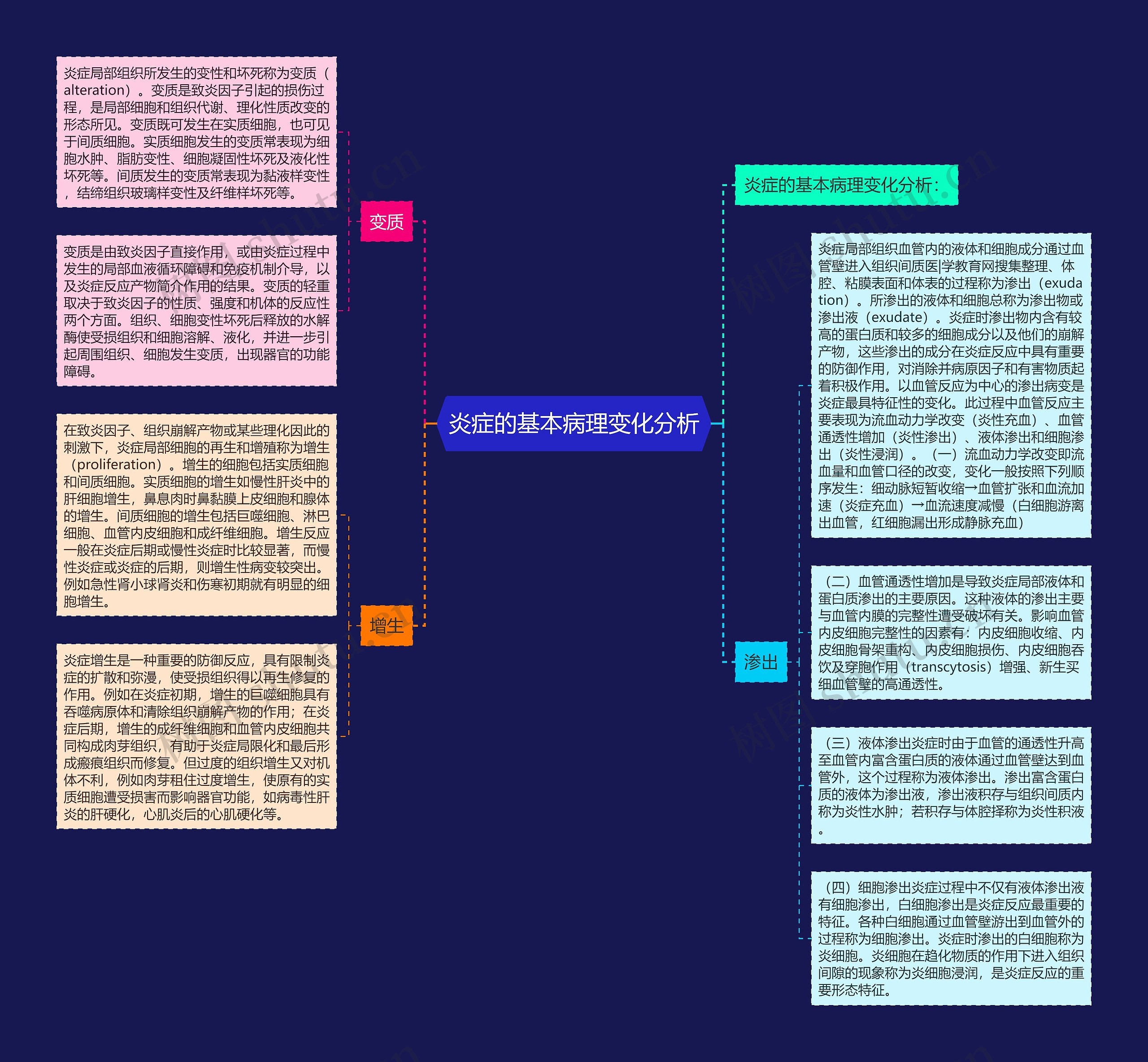 炎症的基本病理变化分析