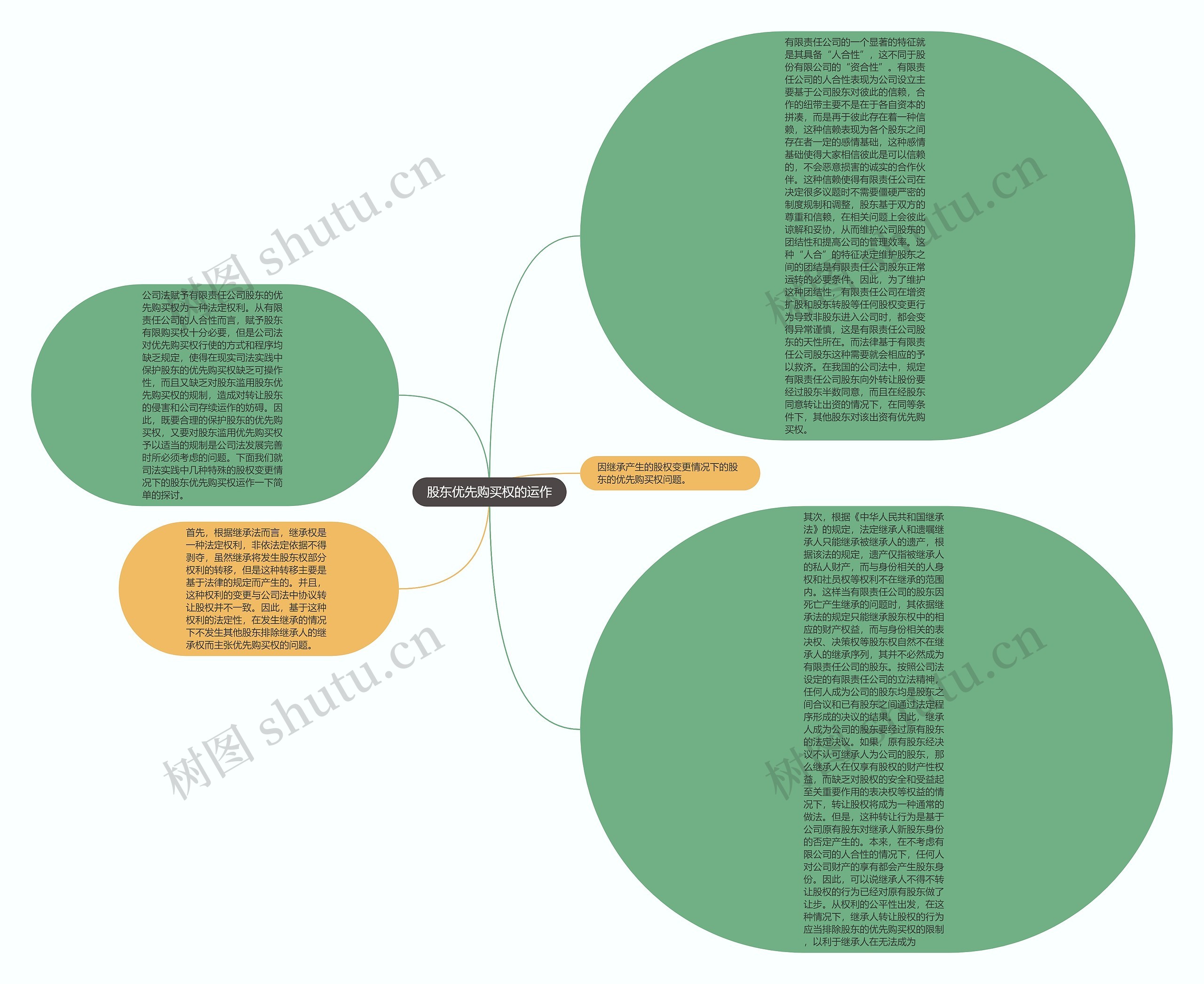 股东优先购买权的运作思维导图