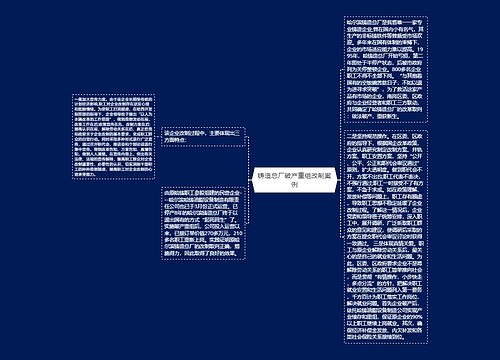 铸造总厂破产重组改制案例