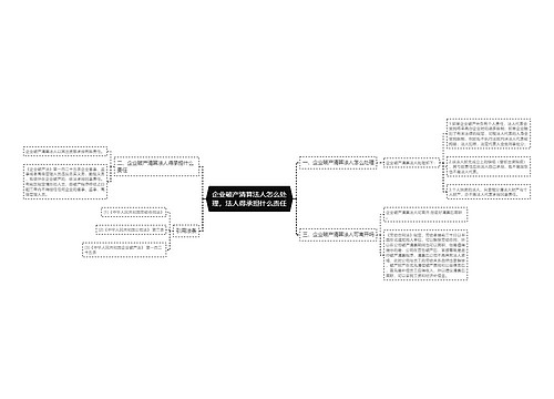 企业破产清算法人怎么处理，法人得承担什么责任