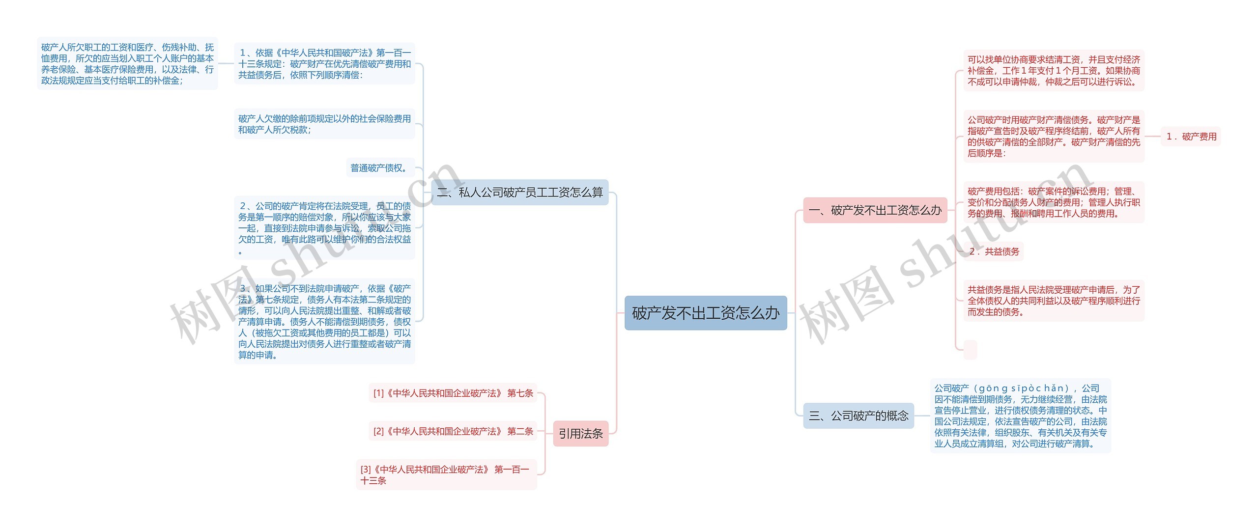 破产发不出工资怎么办思维导图