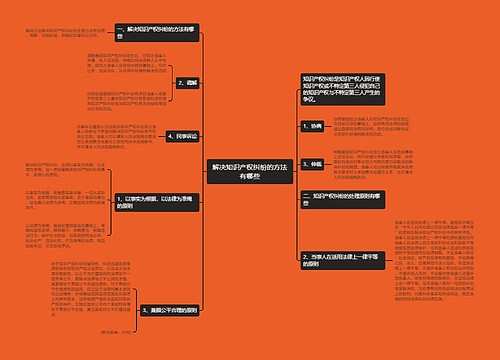 解决知识产权纠纷的方法有哪些