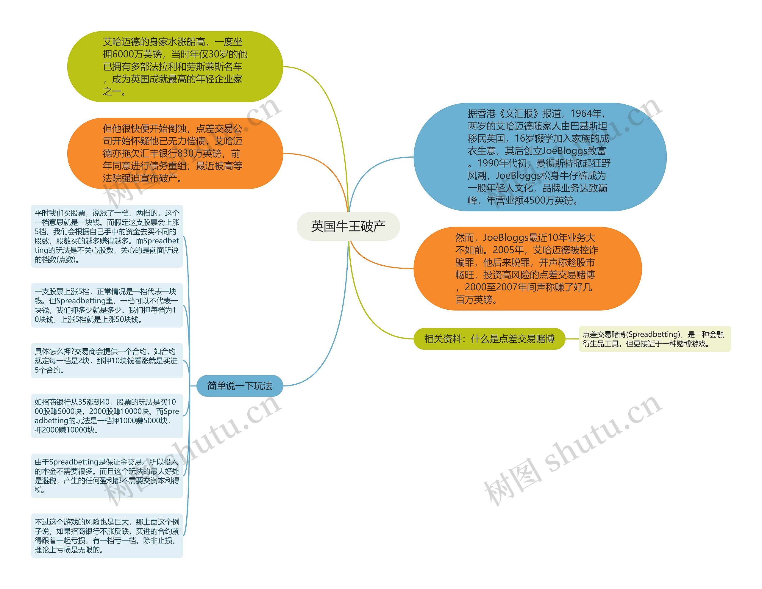 英国牛王破产思维导图