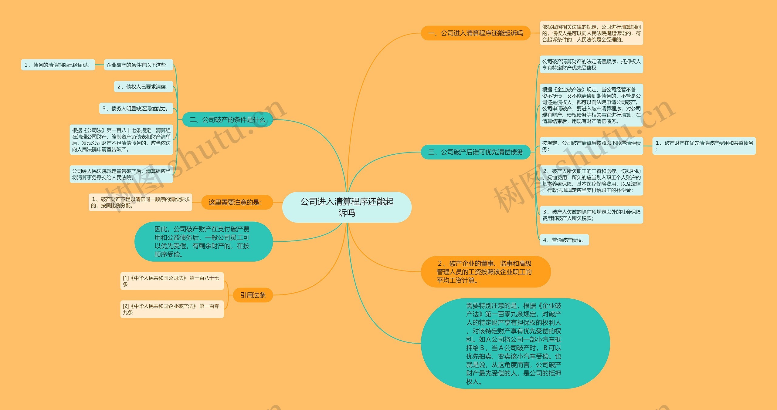 公司进入清算程序还能起诉吗思维导图