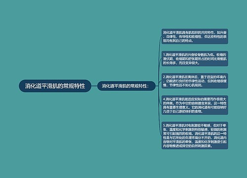 消化道平滑肌的常规特性