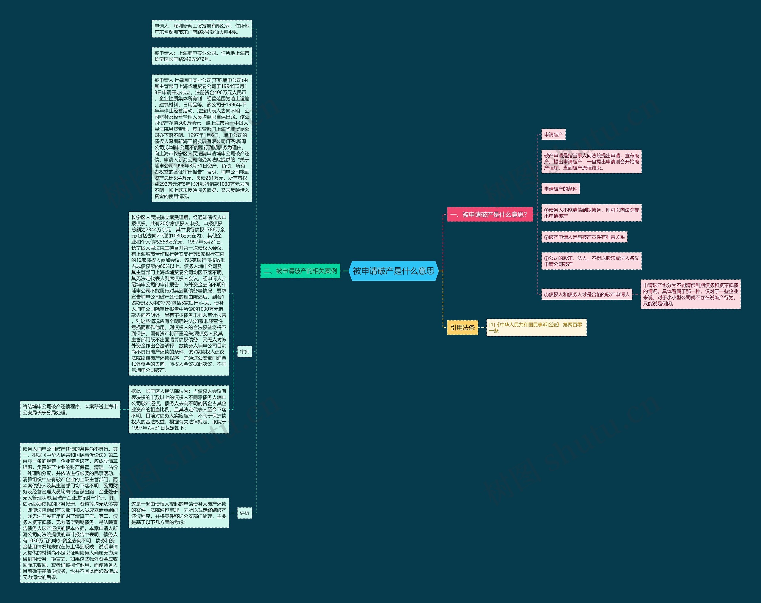 被申请破产是什么意思思维导图