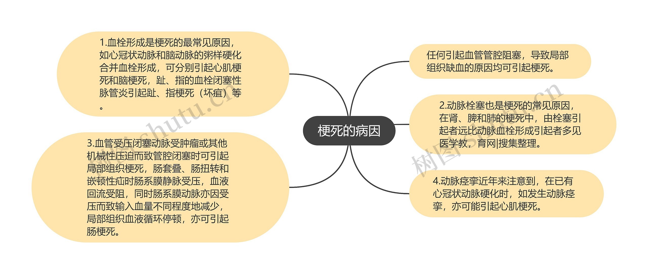 梗死的病因思维导图