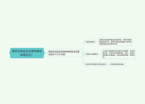 原发性高血压血管有哪些病理变化？