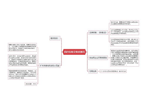 捐的钱有没有被挪用