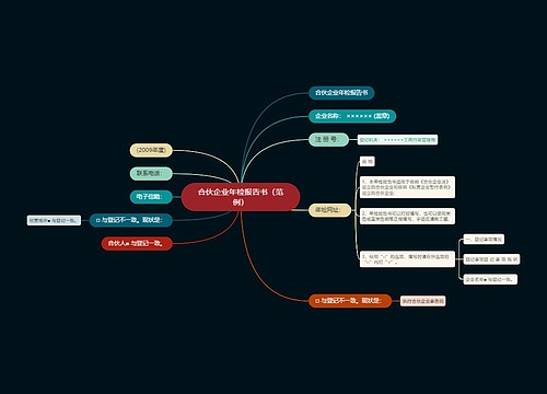 合伙企业年检报告书（范例）