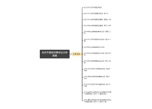 合伙不具有民事诉讼主体资格