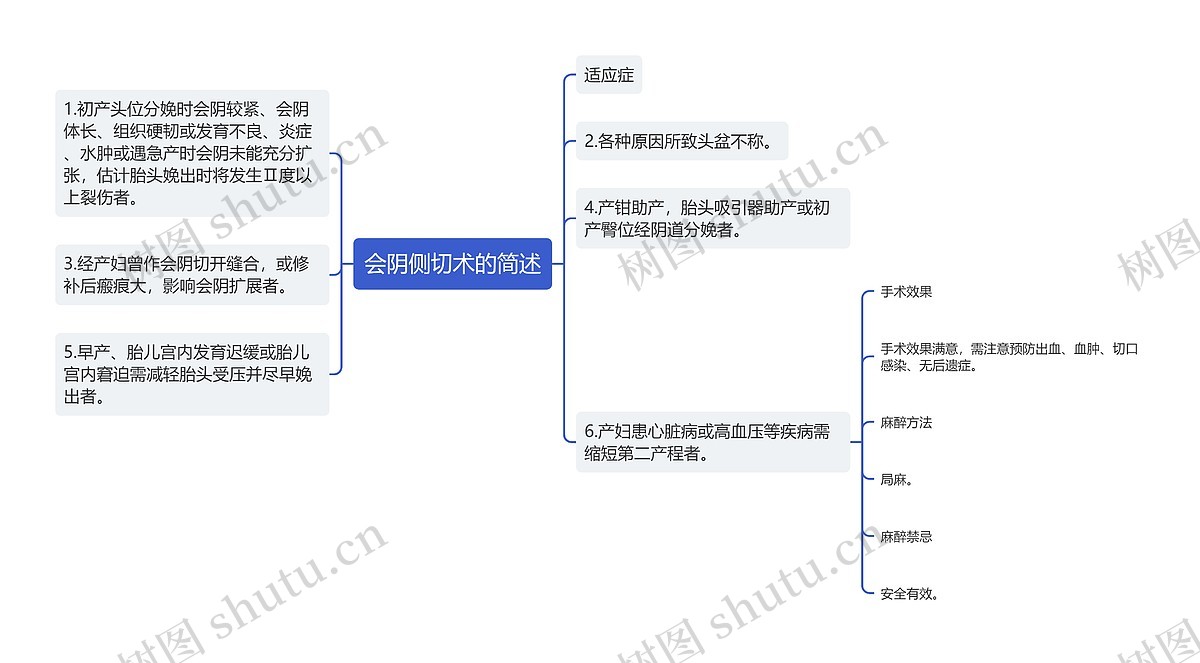 会阴侧切术的简述思维导图_编号p7544391-TreeMind树图