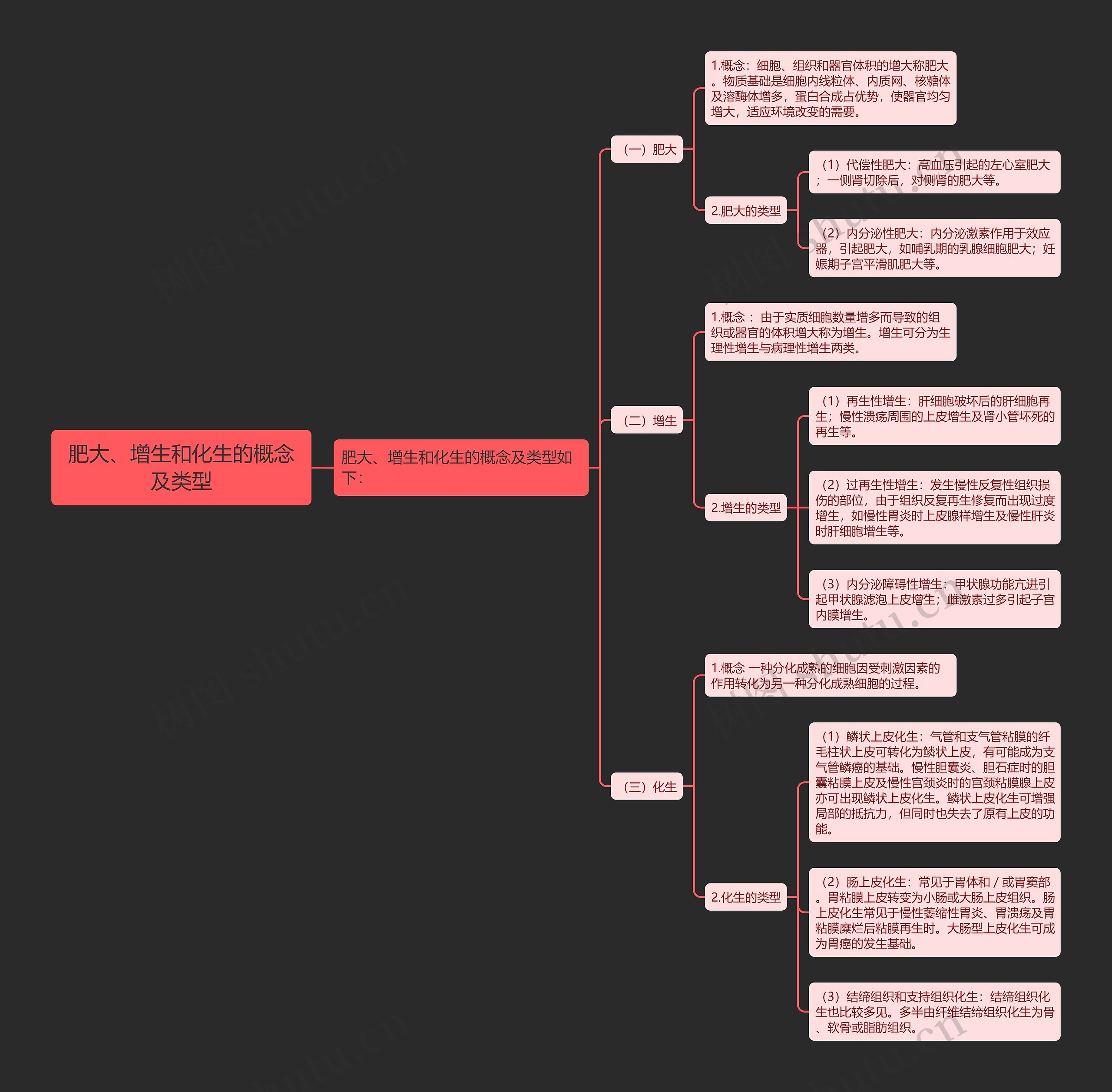 肥大、增生和化生的概念及类型 肥大、增生和化生的概念及类型