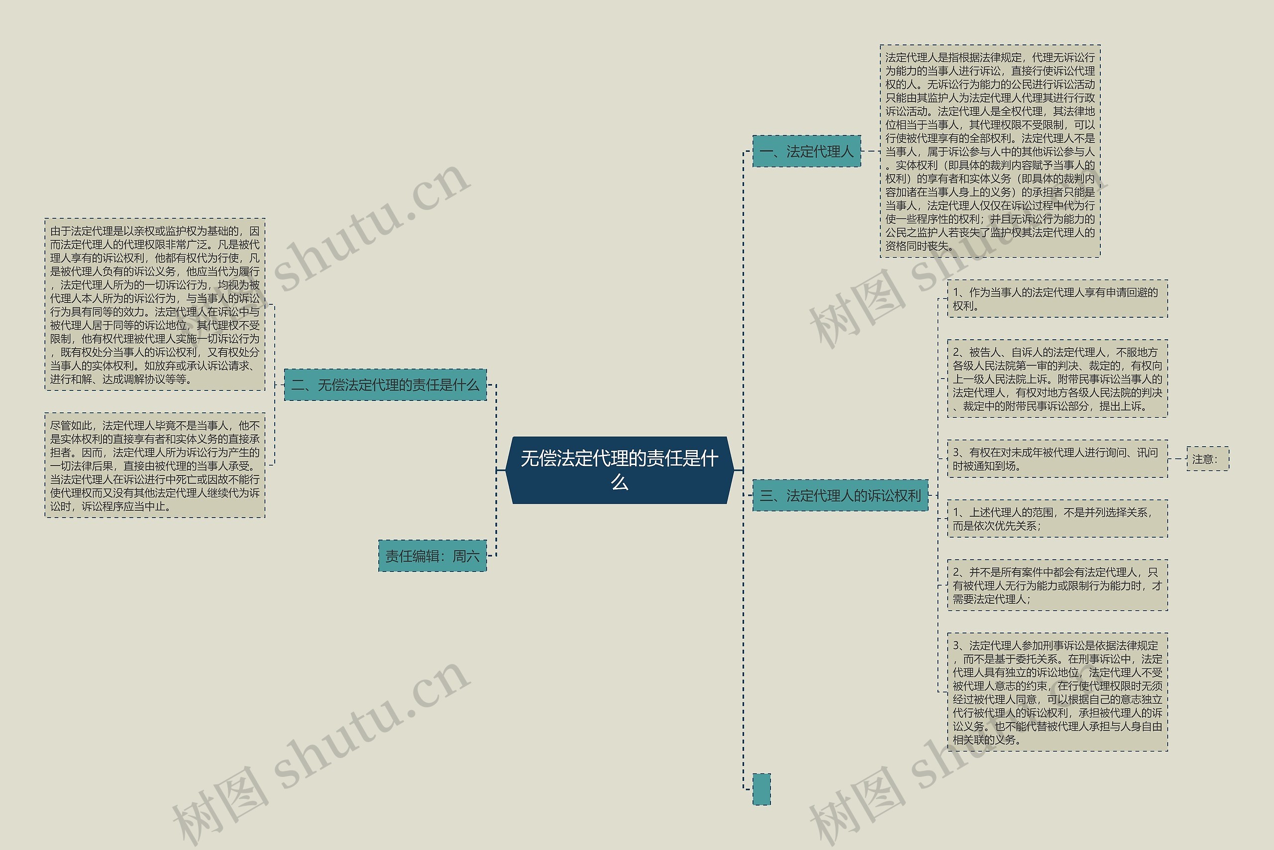 无偿法定代理的责任是什么思维导图