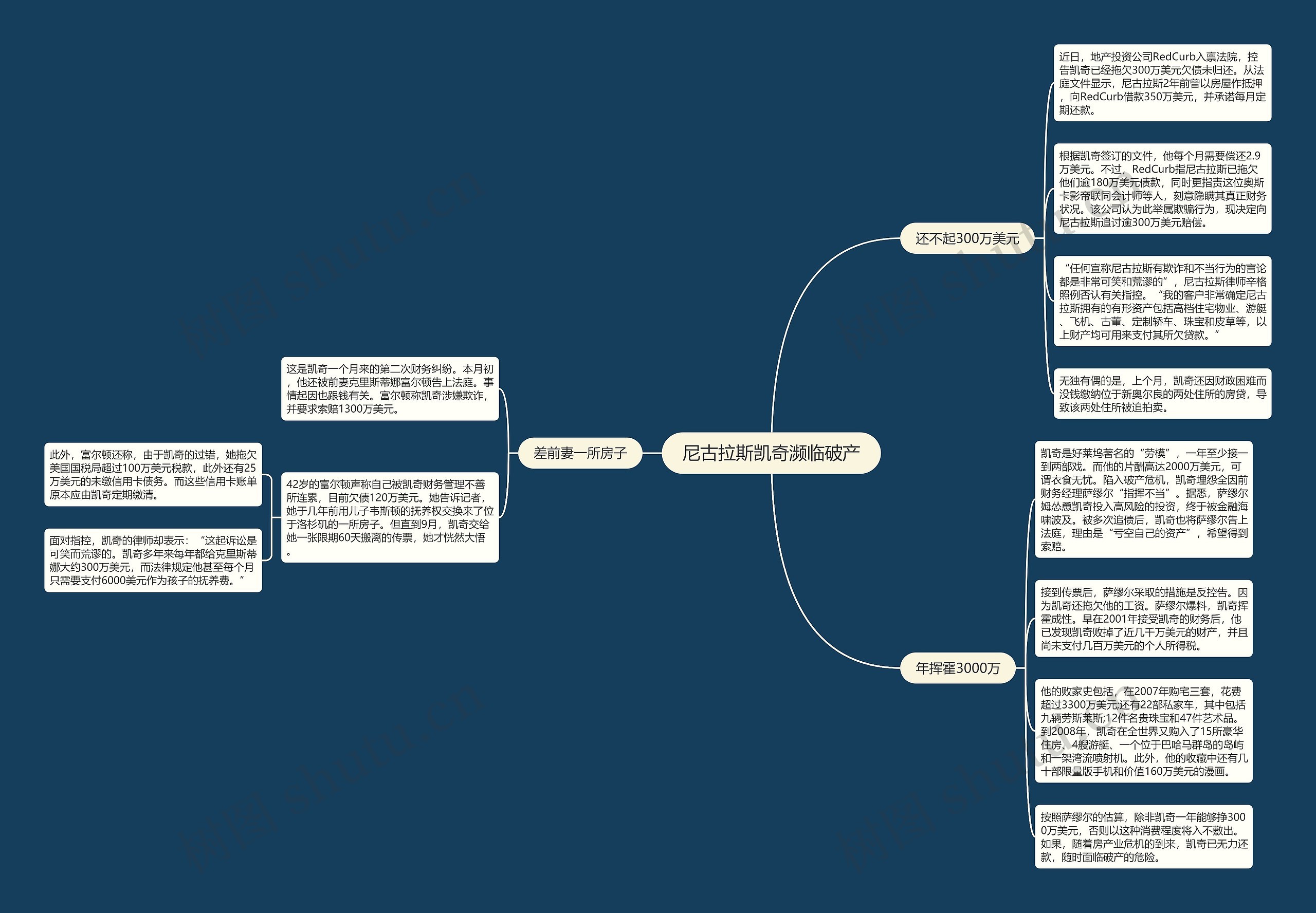 尼古拉斯凯奇濒临破产思维导图