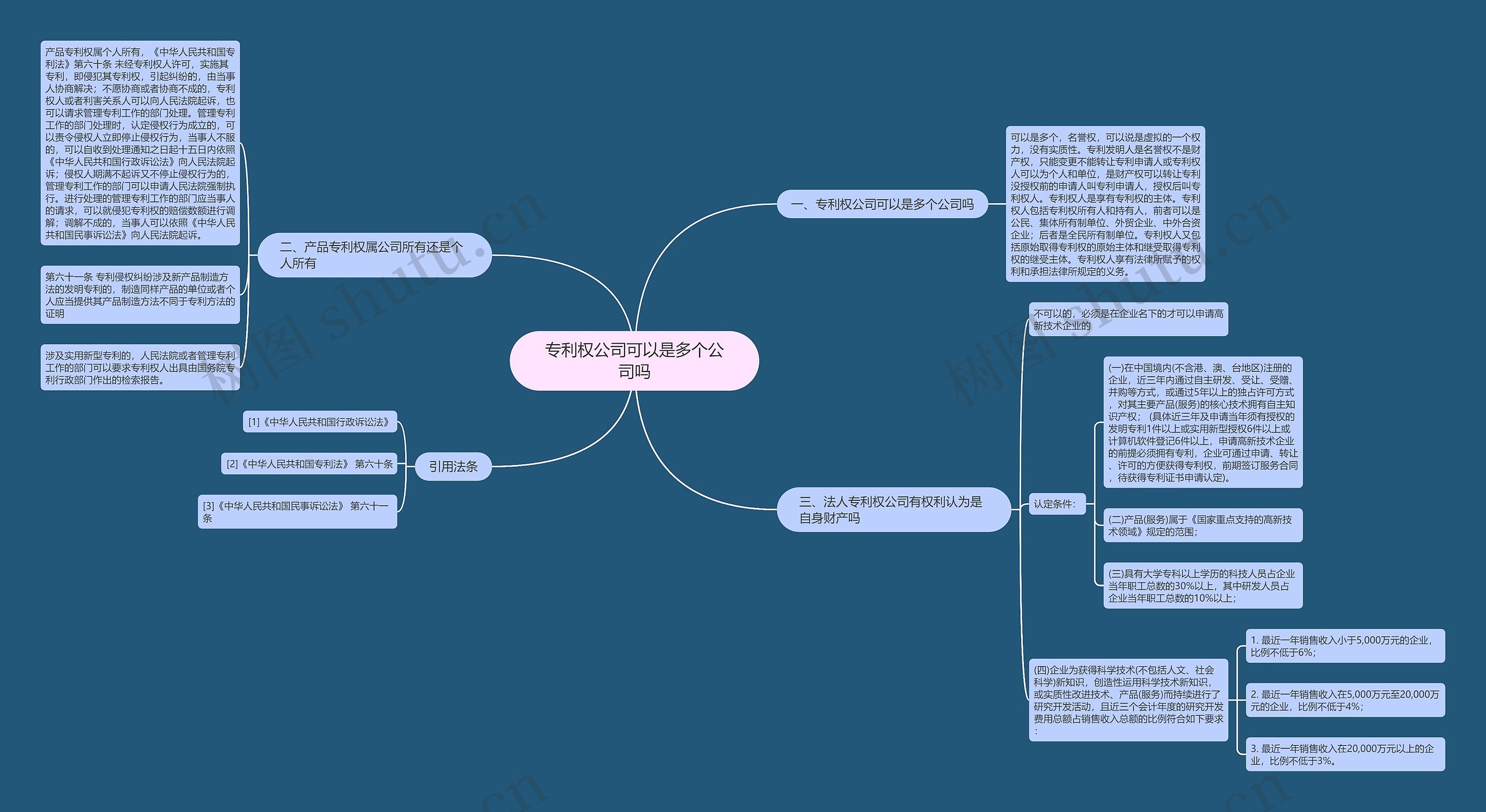 专利权公司可以是多个公司吗思维导图