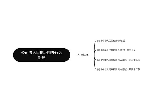 公司法人目地范围外行为新探