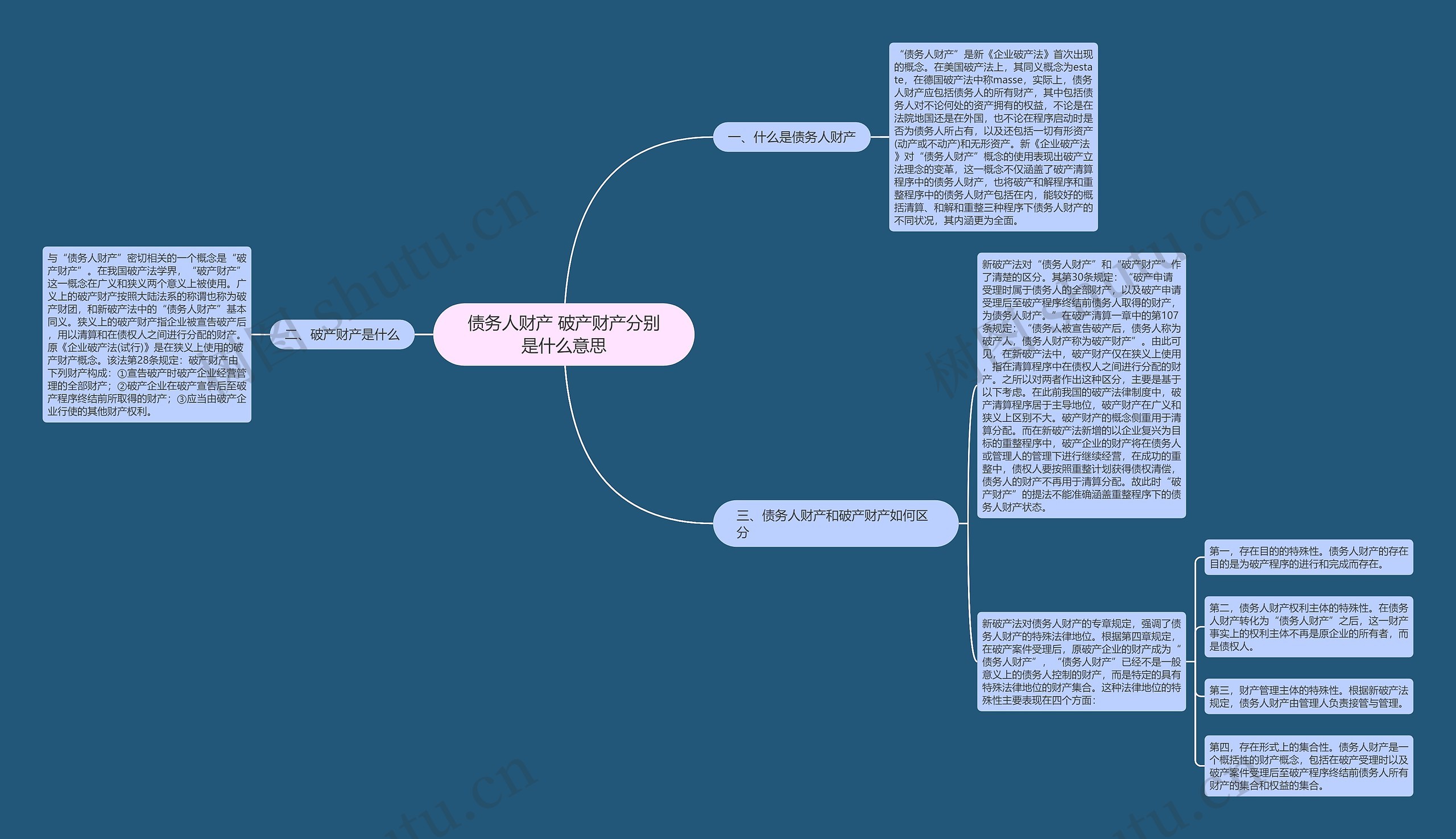 债务人财产 破产财产分别是什么意思思维导图