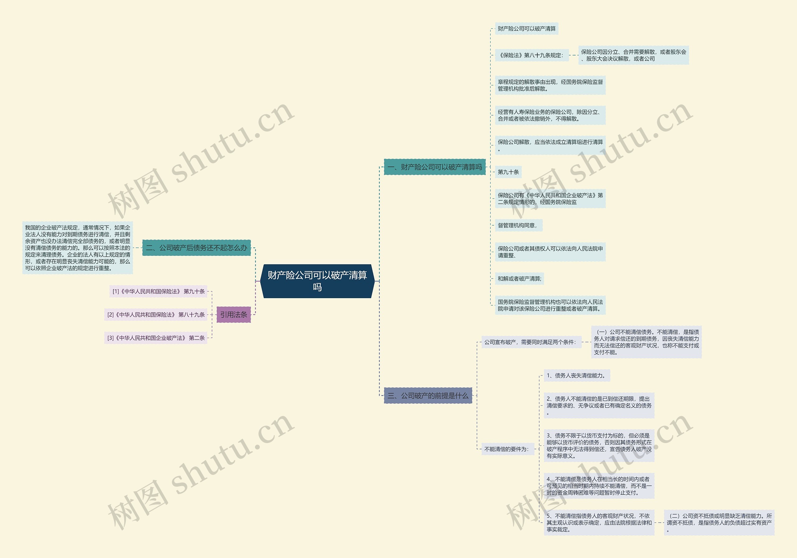 财产险公司可以破产清算吗思维导图