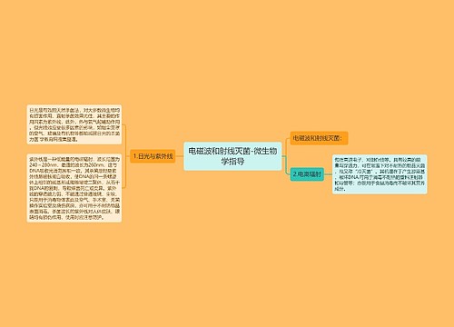 电磁波和射线灭菌-微生物学指导