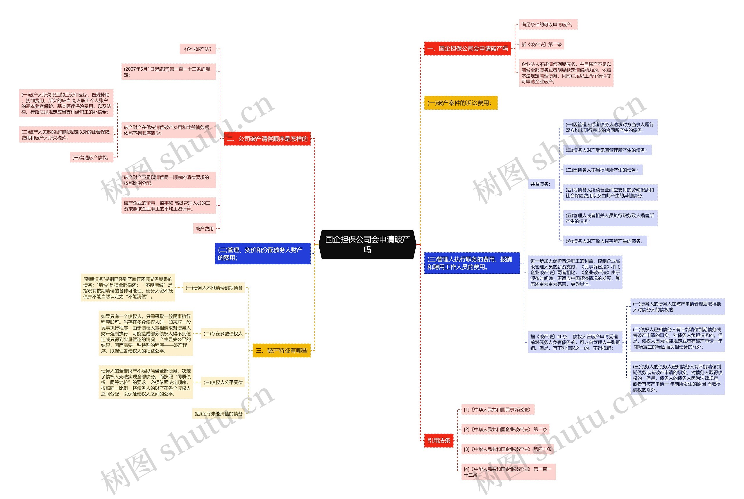 国企担保公司会申请破产吗思维导图