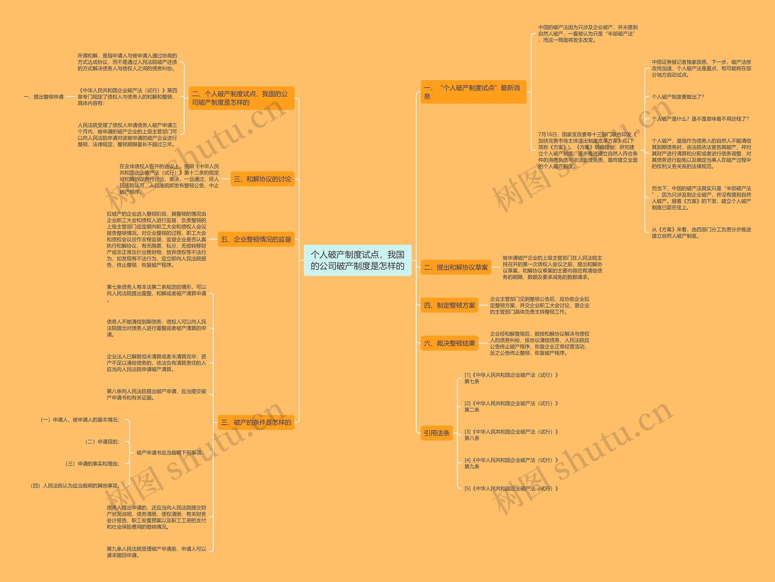 个人破产制度试点，我国的公司破产制度是怎样的思维导图