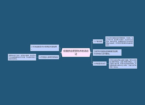 经腹脐血管穿刺术的适应证