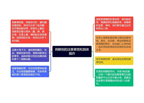 胃解剖的注意事项和具体操作