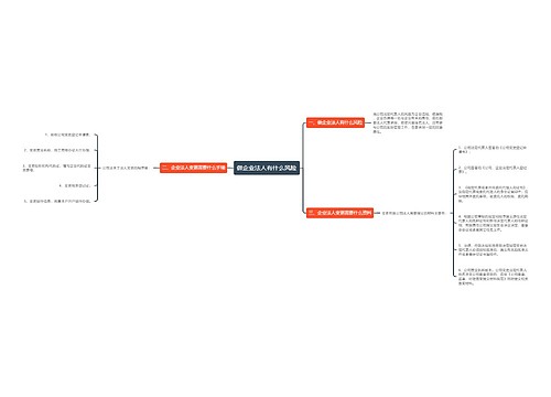 做企业法人有什么风险