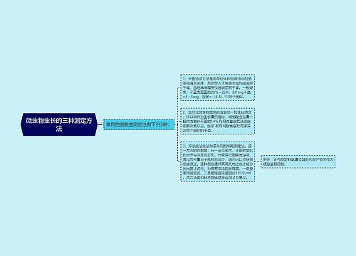 微生物生长的三种测定方法