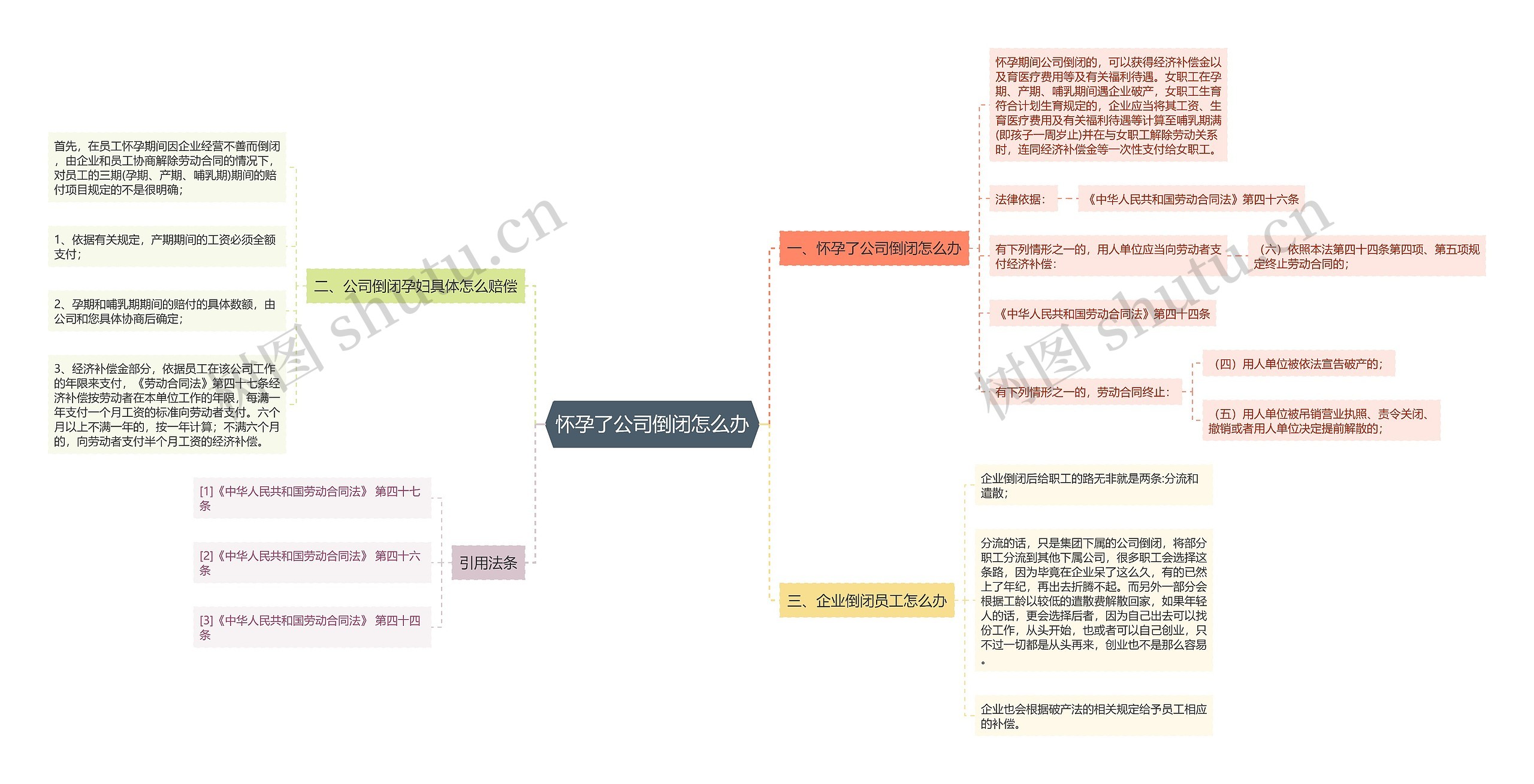 怀孕了公司倒闭怎么办思维导图