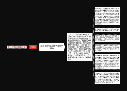 地方政府成企业申请破产阻力