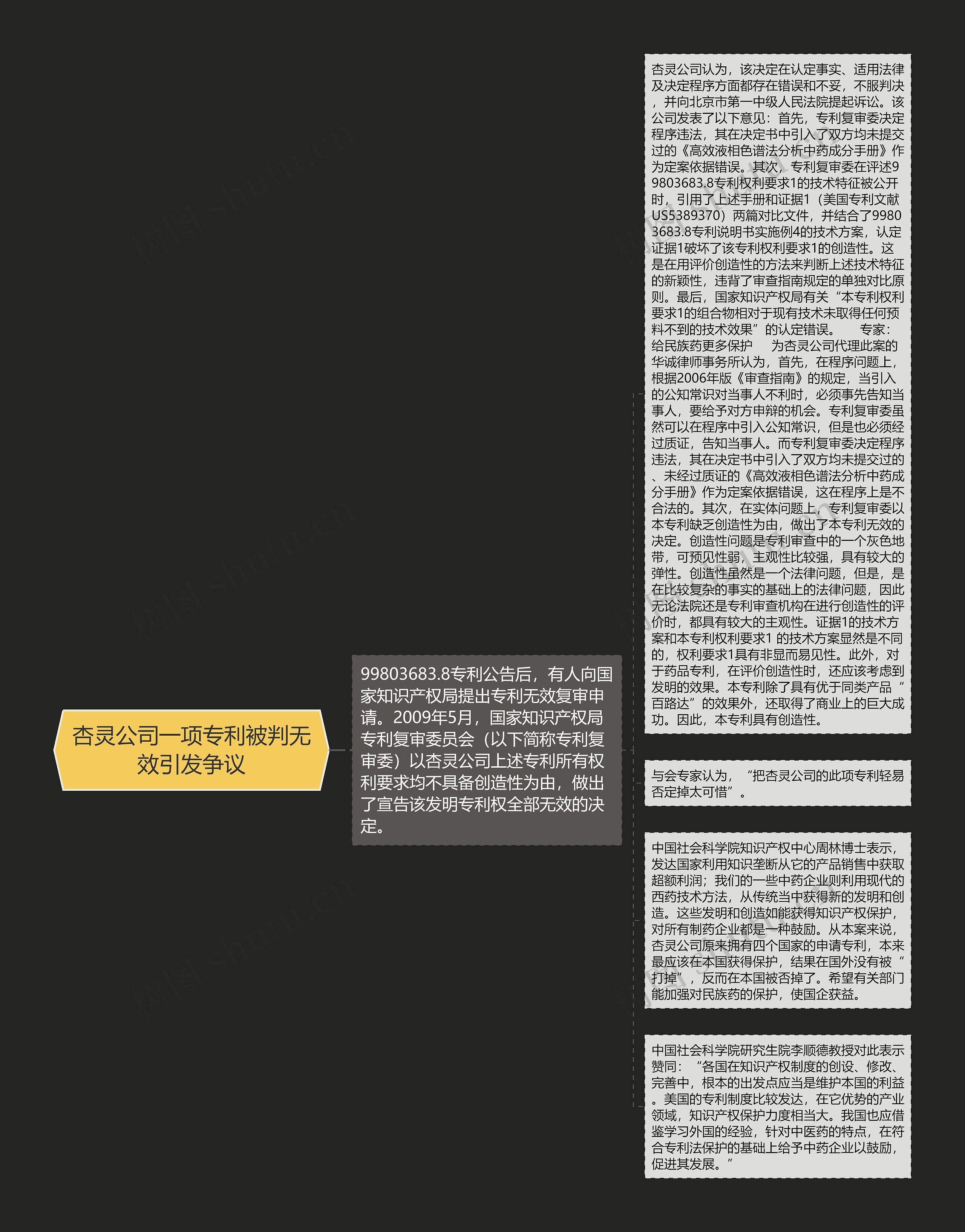 杏灵公司一项专利被判无效引发争议 杏灵公司一项专利被判无效引发争议