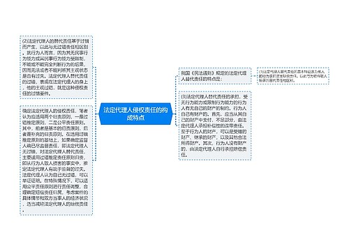 法定代理人侵权责任的构成特点