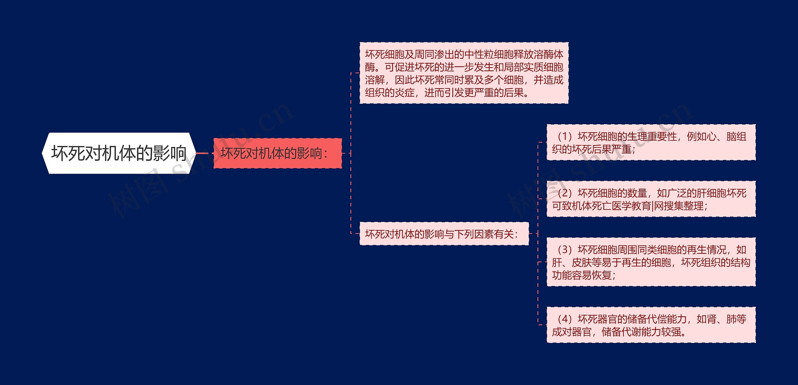 坏死对机体的影响思维导图