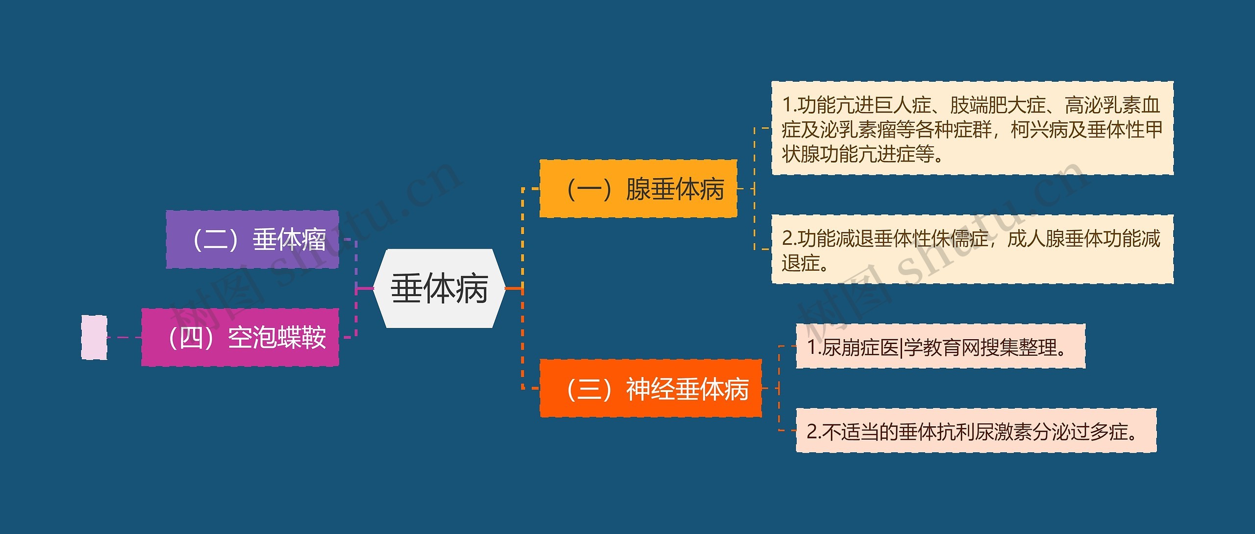 垂体病思维导图